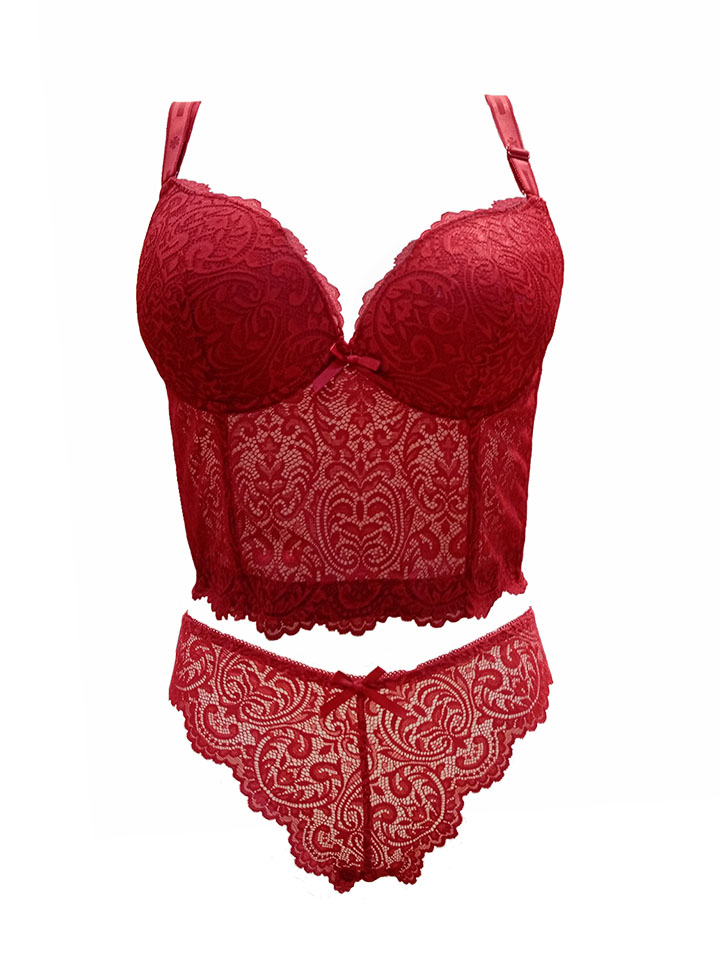 Ensemble bustier Floral rouge
