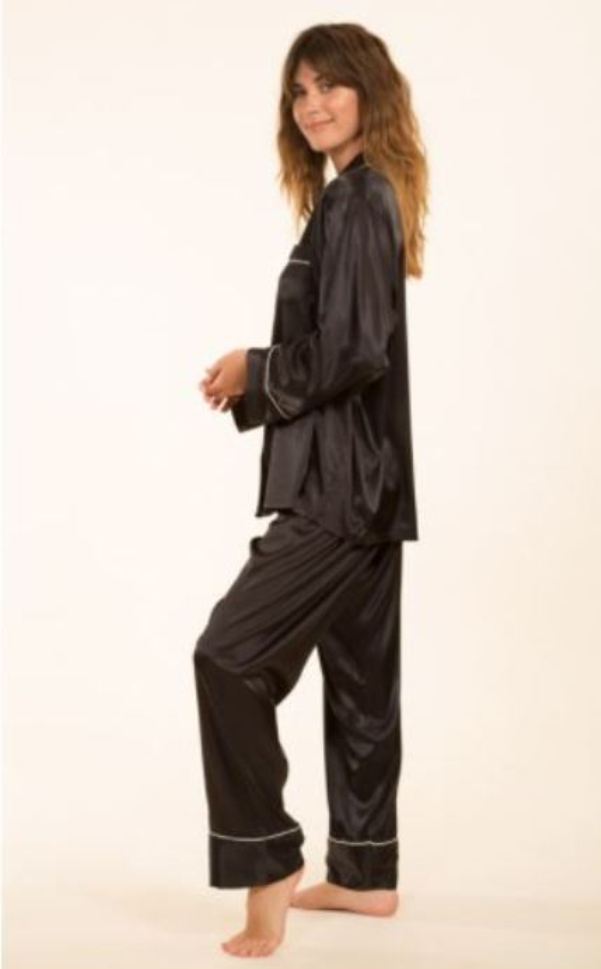 Pyjama 2 pièces Satin noir