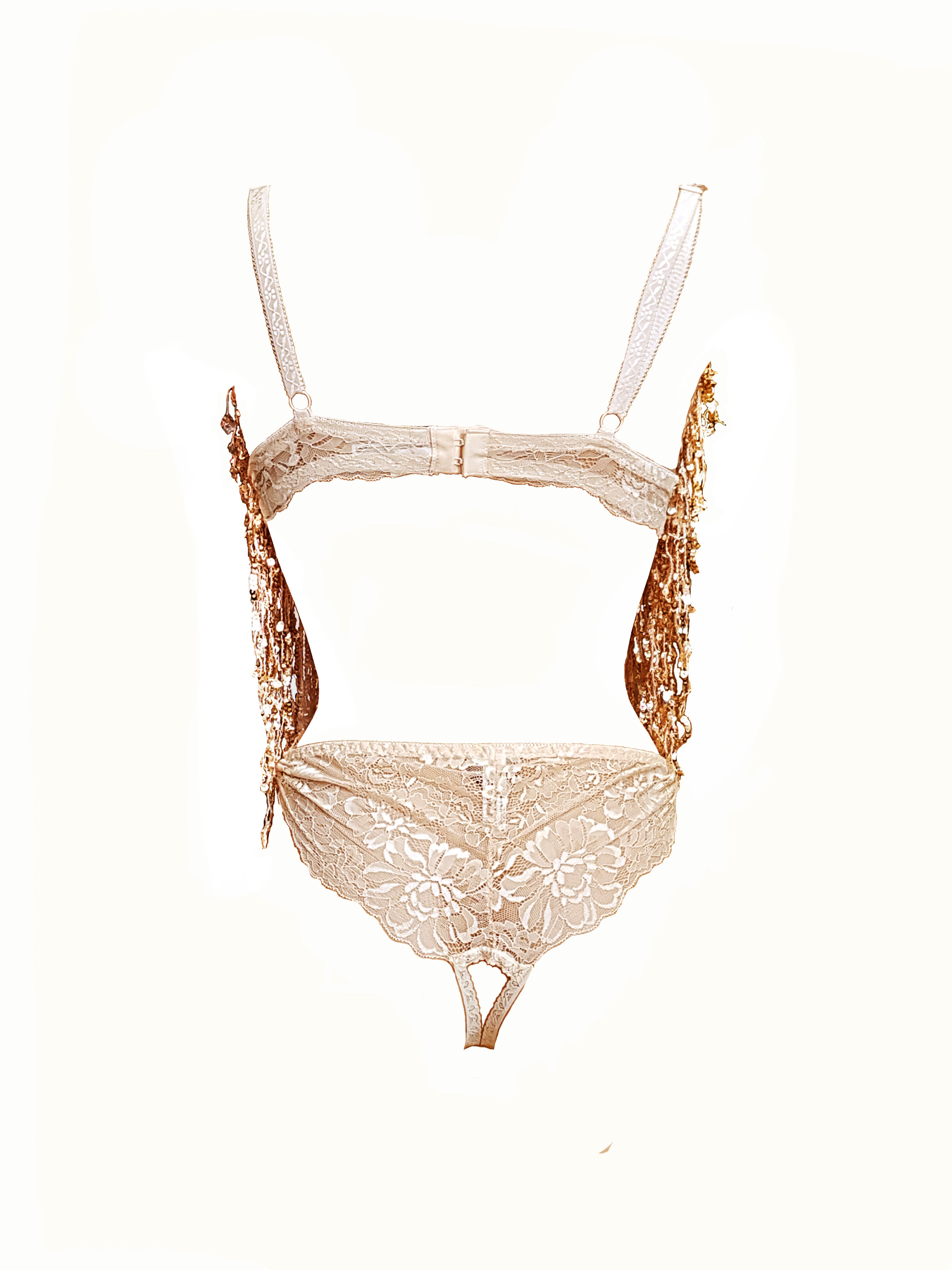 Ensemble Lumière beige et or