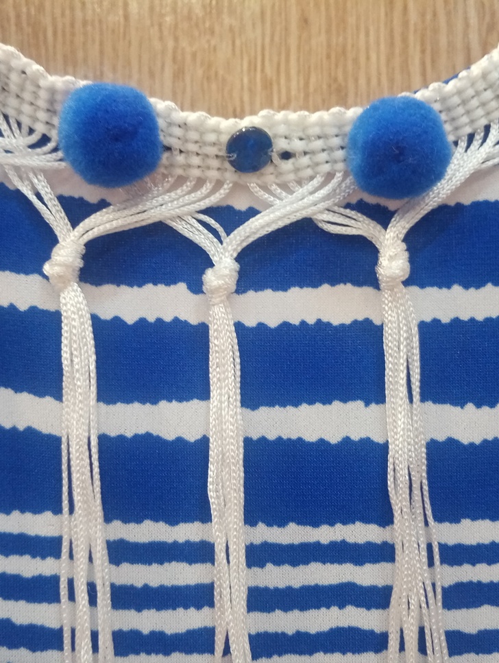 Robe longue Rayée bleu et blanc