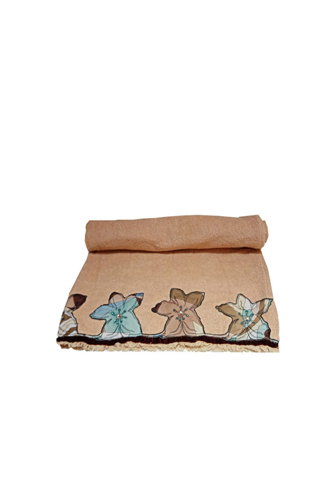Serviette Beachwear Marron Fleur