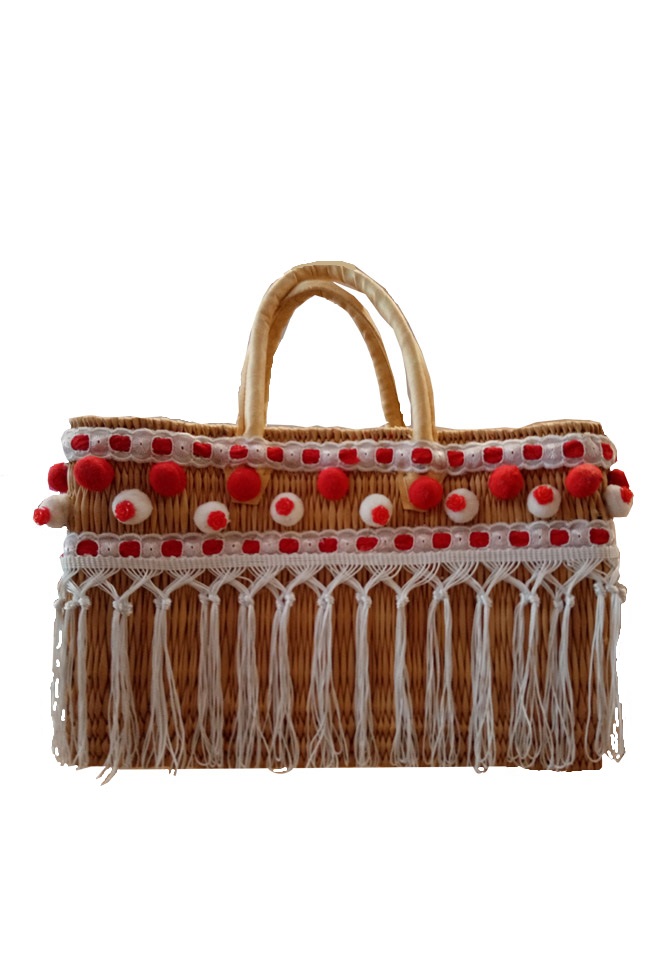 Sac de plage Roseline rouge