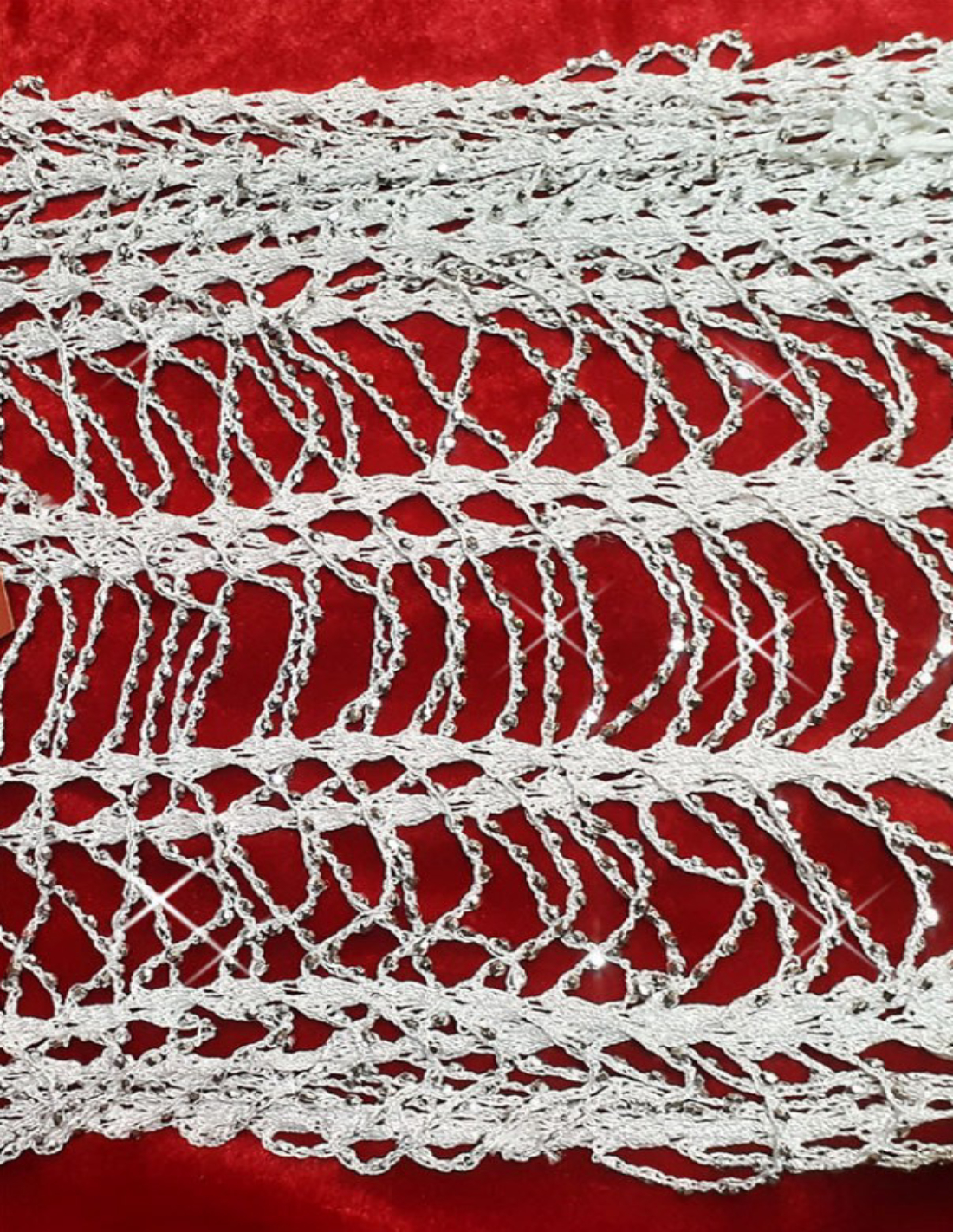 Nuisette Crochet et Strass blanche